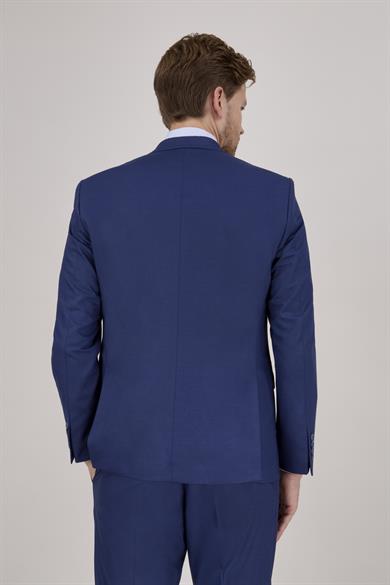 Erkek Slim Fit Mono Yaka Parlement Yelekli Takım Elbise