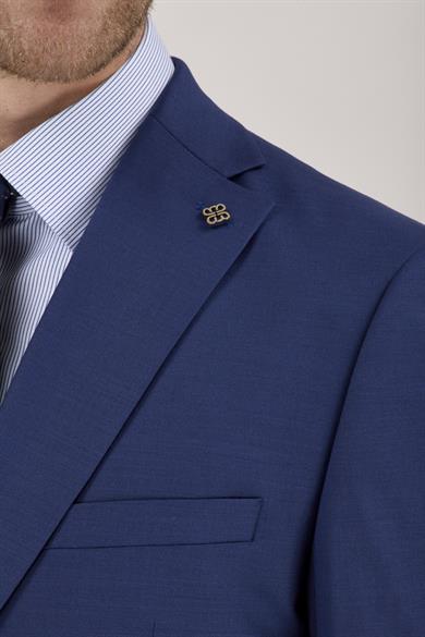 Erkek Slim Fit Mono Yaka Parlement Yelekli Takım Elbise