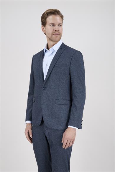 Erkek Slim Fit Mono Yaka Petrol Takım Elbise