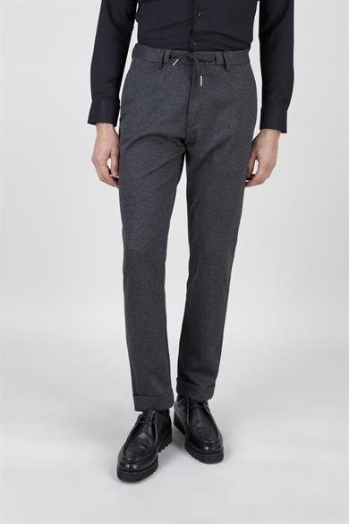 Erkek Slim Fit Mono Yaka Yarım Astar Antrasit Takım Elbise