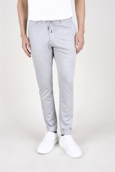 Erkek Slim Fit Mono Yaka Yarım Astar Açık Gri Takım Elbise
