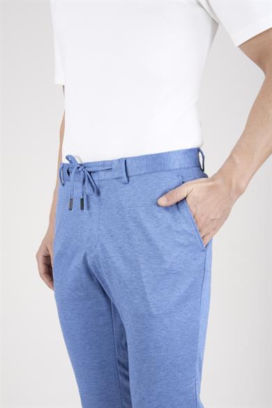 Erkek Slim Fit Mono Yaka Yarım Astar Açık Mavi Takım Elbise