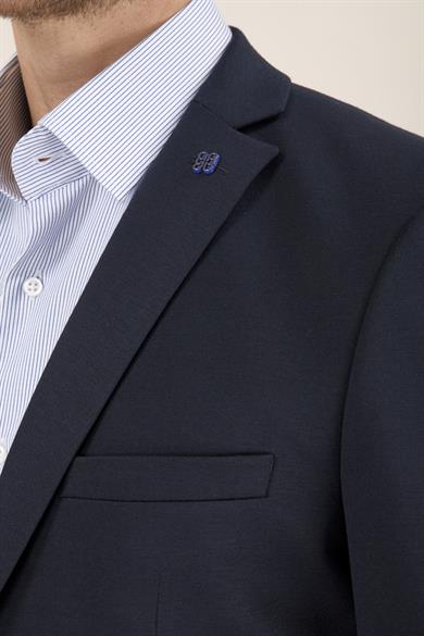 Erkek Slim Fit Mono Yaka Yarım Astar Lacivert Takım Elbise