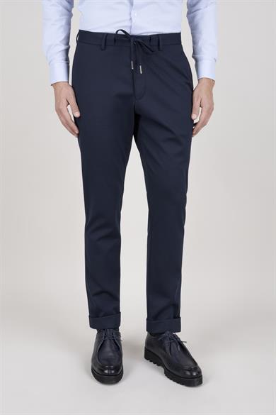 Erkek Slim Fit Mono Yaka Yarım Astar Lacivert Takım Elbise