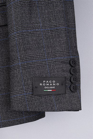 Erkek Slim Fit Sivri Yaka Füme Ceket