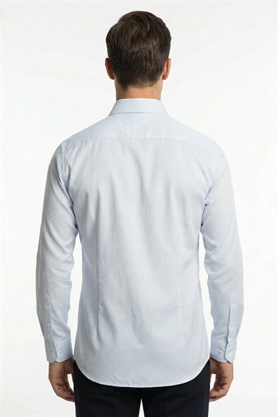 Erkek Slim Fit Açık Mavi Gömlek