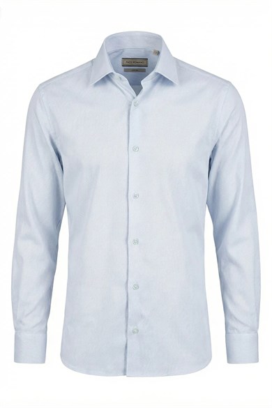 Erkek Slim Fit Açık Mavi Gömlek