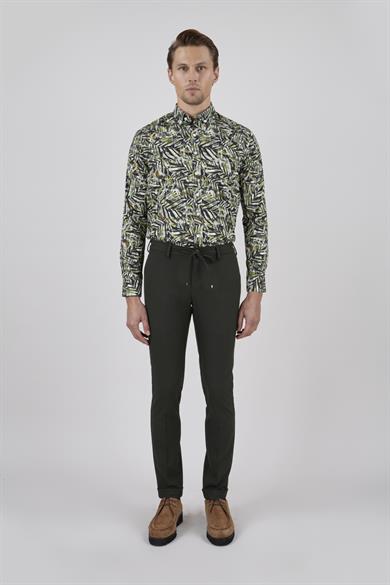 Erkek Yeşil Bağcıklı Casual Pantolon