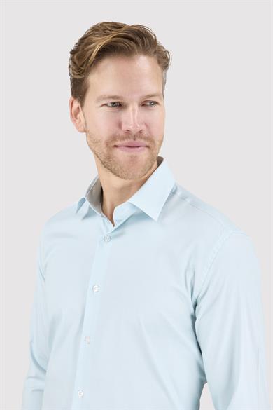 Erkek Slim Fit Fıstık Yeşili Gömlek