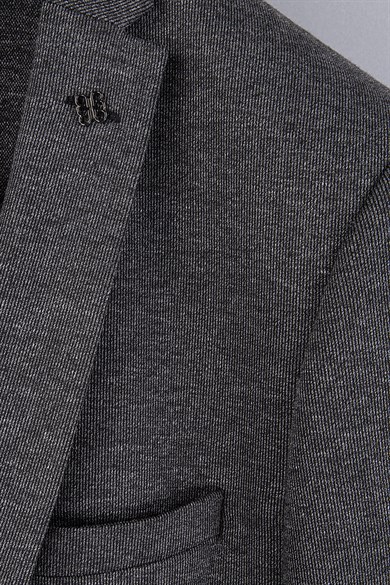 Erkek Slim Fit Mono Yaka Füme Takım Elbise