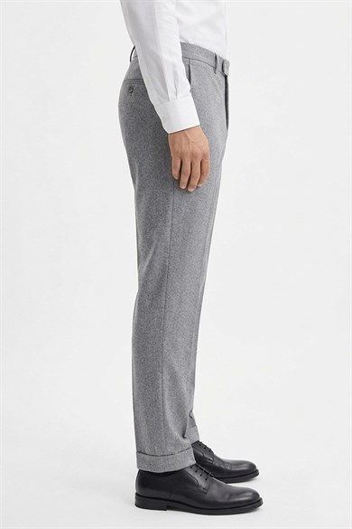 Erkek Gri Slim Fit Pantolon