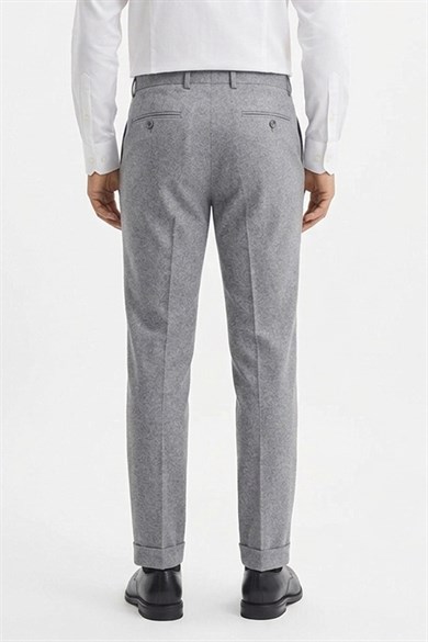 Erkek Gri Slim Fit Pantolon