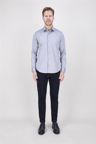 Erkek Gri Slim Fit Gömlek