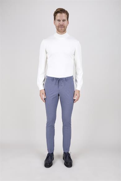 Erkek İndigo Bağcıklı Casual Pantolon