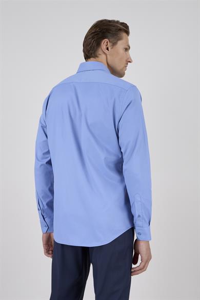 Erkek Slim Fit Koyu Mavi Gömlek