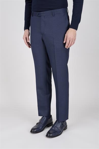 Erkek Regular Fit Mono Yaka Koyu Lacivert Takım Elbise