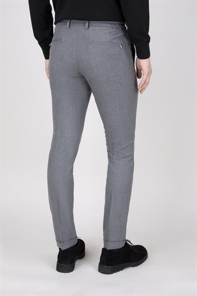 Erkek Koyu Gri Bağcıklı Casual Pantolon
