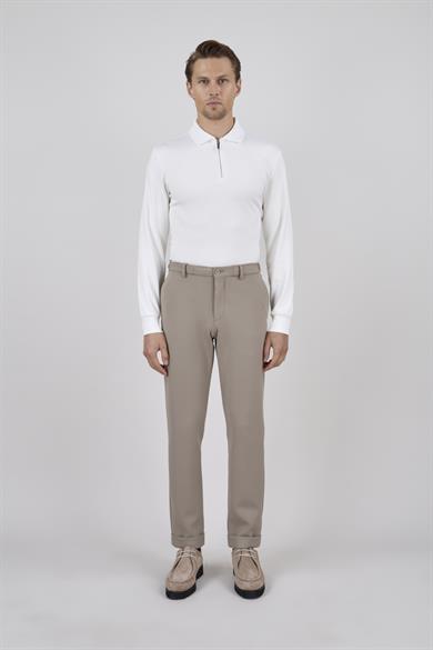 Erkek Koyu Bej Slim Fit Spor Pantolon