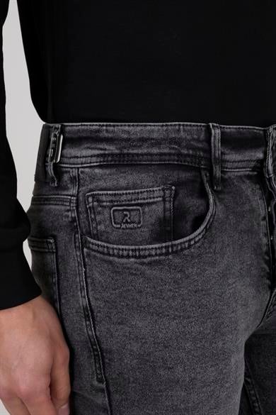 Erkek Koyu Gri Slim Fit Kot Pantolon