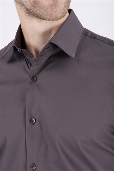 Erkek Slim Fit Kahverengi Gömlek