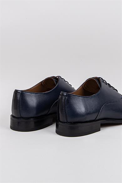 Erkek Lacivert Hakiki Deri Klasik Ayakkabı