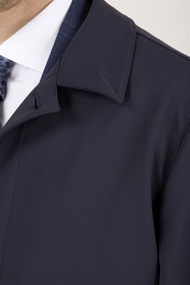 Erkek Lacivert Uzun Palto