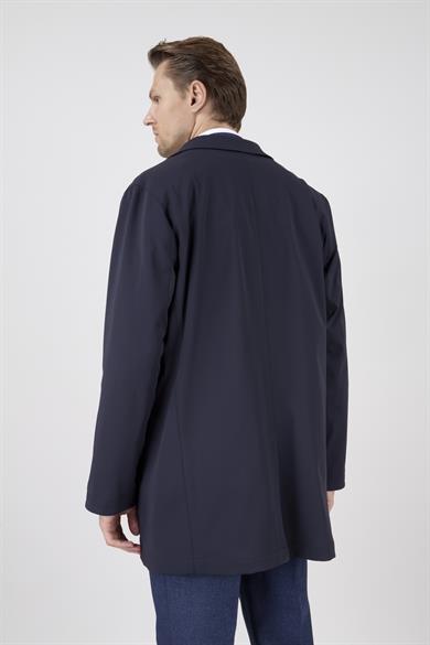 Erkek Lacivert Uzun Palto