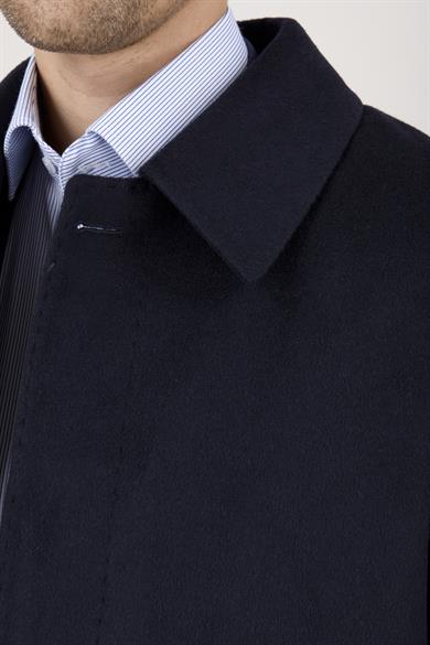 Erkek Lacivert Kaşe Kaban