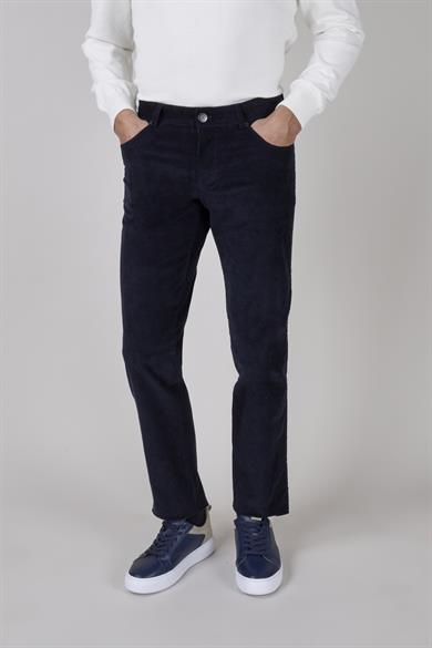 Erkek Lacivert Kadife Spor Pantolon