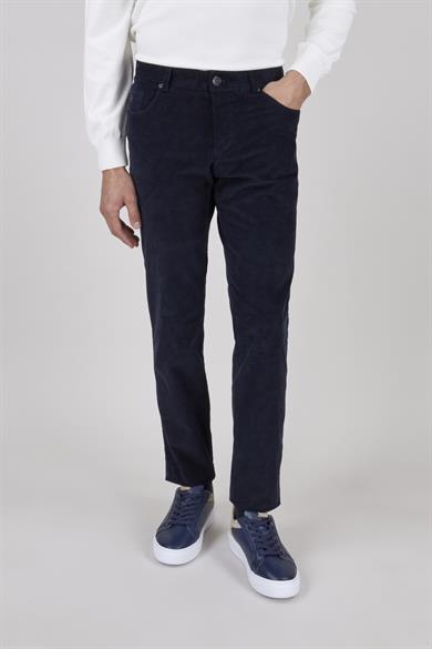 Erkek Lacivert Kadife Spor Pantolon