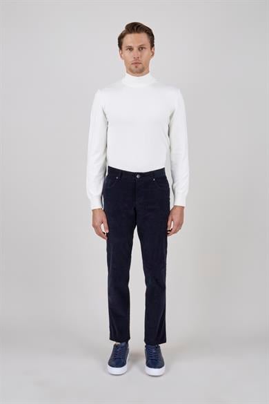 Erkek Lacivert Kadife Spor Pantolon