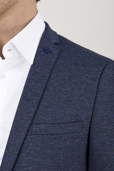 Erkek Slim Fit Mono Yaka Lacivert Takım Elbise
