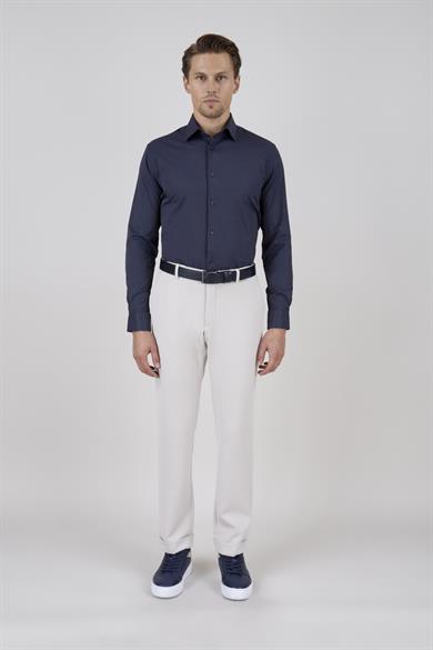 Erkek Slim Fit Lacivert Gömlek