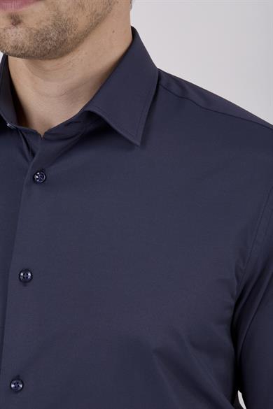 Erkek Slim Fit Lacivert Gömlek
