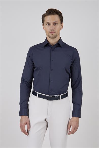Erkek Slim Fit Lacivert Gömlek