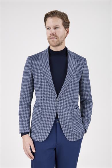 Erkek Slim Fit Sivri Yaka Lacivert Kombin Takım Elbise