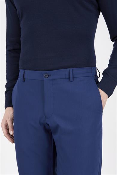 Erkek Slim Fit Sivri Yaka Lacivert Kombin Takım Elbise