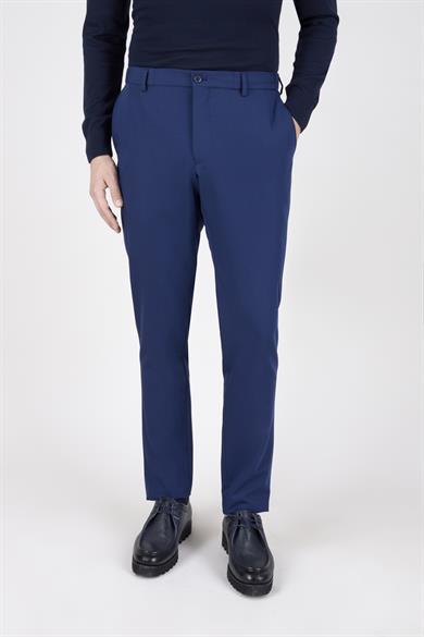Erkek Slim Fit Sivri Yaka Lacivert Kombin Takım Elbise