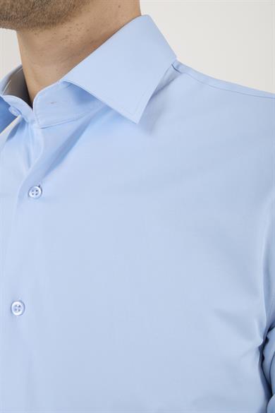 Erkek Mavi Slim Fit Gömlek