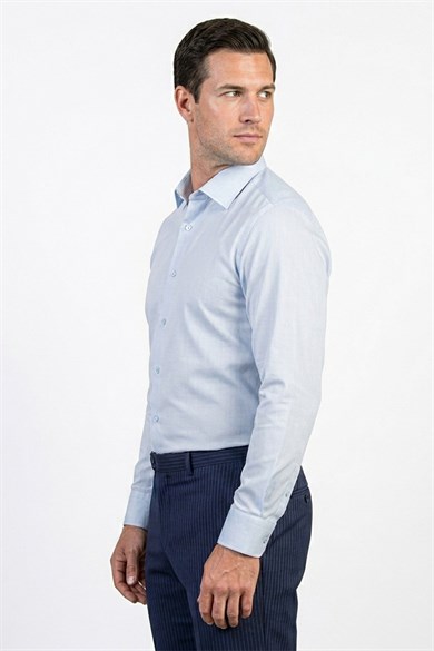 Erkek Slim Fit O.Mavi Gömlek