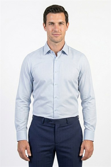 Erkek Slim Fit O.Mavi Gömlek