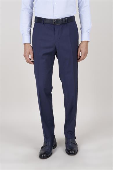 Erkek Slim Fit Mono Yaka Puntolu Parlement Torba Cep Yarım Astar Takım Elbise