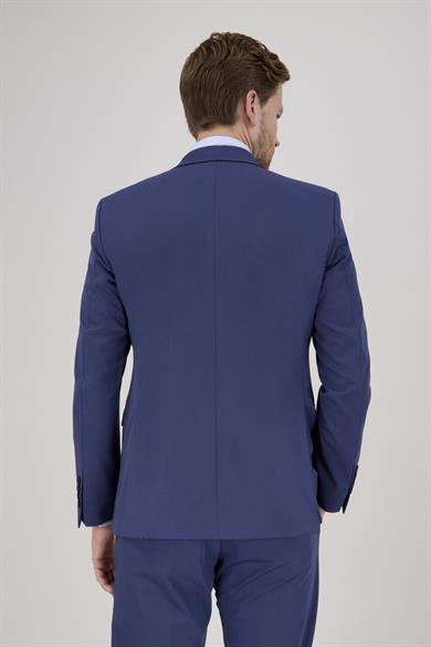 Erkek Slim Fit Sivri Yaka Parlement Yelekli Takım Elbise