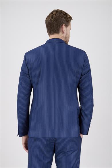 Erkek Slim Fit Sivri Yaka Parlement Yelekli Takım Elbise