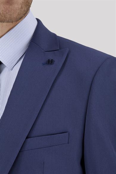 Erkek Slim Fit Sivri Yaka Parlement Yelekli Takım Elbise