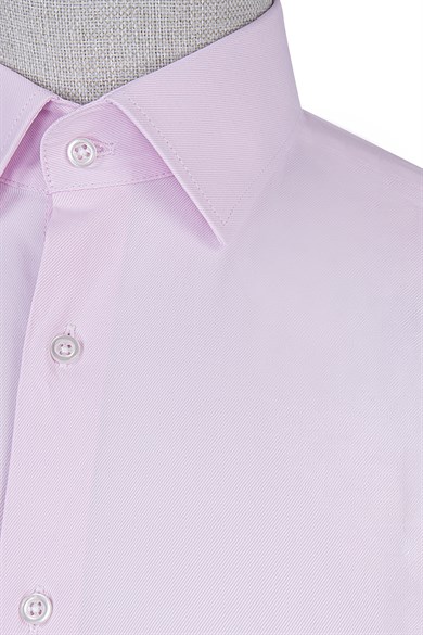 Erkek Slim Fit Pembe Gömlek