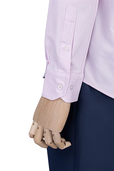 Erkek Slim Fit Pembe Gömlek