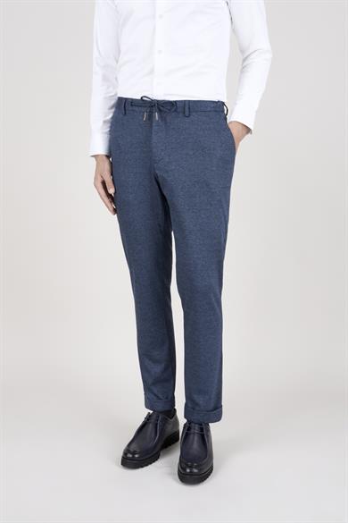 Erkek Slim Fit Mono Yaka Petrol Takım Elbise