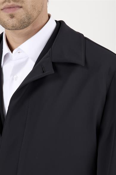 Erkek Siyah Uzun Palto