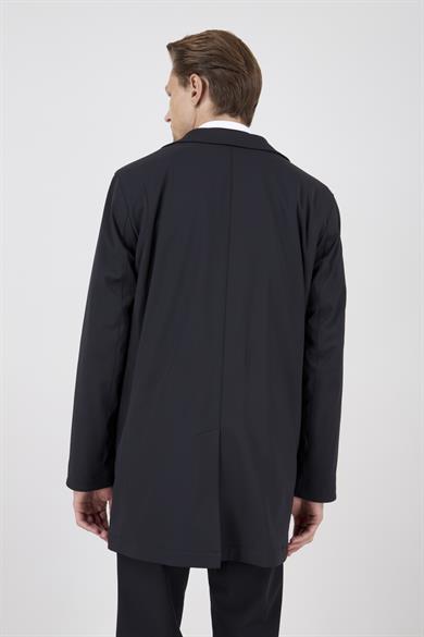 Erkek Siyah Uzun Palto